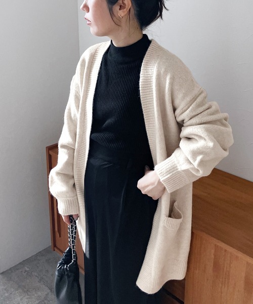 reca（レカ）の「ビッグシルエットニットカーディガン（カーディガン/ボレロ・レディース・ベージュ/ブルーグレー/オートミール/チャコール・M）」の19枚目の写真