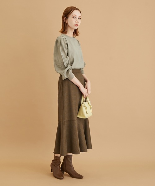 ROPE' PICNIC(ロペピクニック)の「2WAY/ボリューム袖ニットカーディガン(カーディガン/ボレロ・レディース・サックスブルー/グレー系その他/ライトグレー/ブラック/ダークブラウン・38)」の13枚目の写真