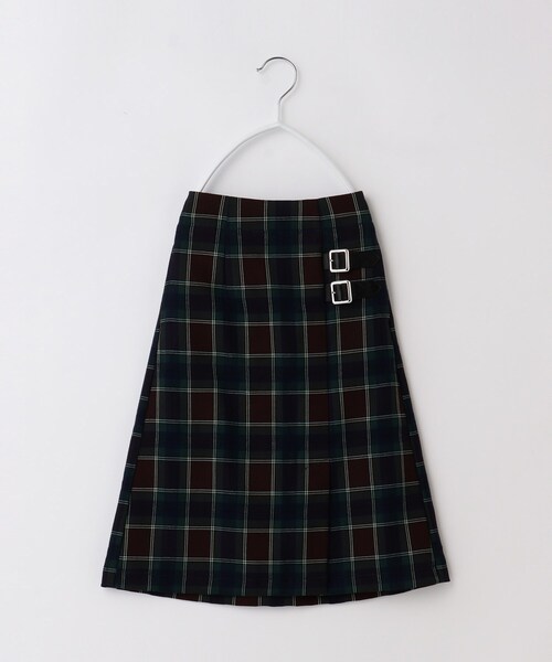 THE SHOP TK （ザ ショップ ティーケー ）の「【110-150/ミディ丈】チェックベルトスカート（スカート・キッズ・ブラウン系2/イエロー系1・14/12/15 /13/11）」の5枚目の写真