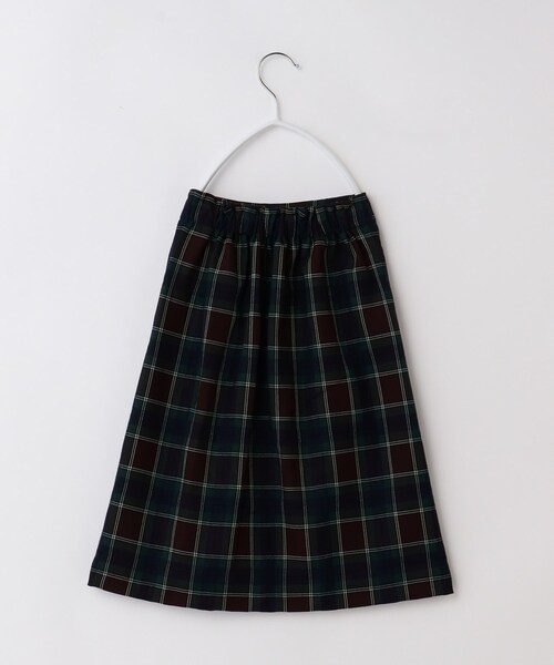 THE SHOP TK （ザ ショップ ティーケー ）の「【110-150/ミディ丈】チェックベルトスカート（スカート・キッズ・ブラウン系2/イエロー系1・14/12/15 /13/11）」の4枚目の写真