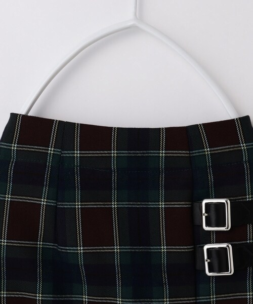 THE SHOP TK （ザ ショップ ティーケー ）の「【110-150/ミディ丈】チェックベルトスカート（スカート・キッズ・ブラウン系2/イエロー系1・14/12/15 /13/11）」の3枚目の写真