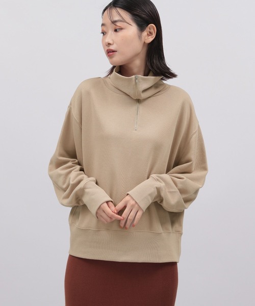 LAKOLE（ラコレ）の「ZIPカラーボリュームプルオーバー / 165997（スウェット・レディース・ホワイト/サンドグレー/ブラック/ブラウン・SMALL/MEDIUM）」の4枚目の写真