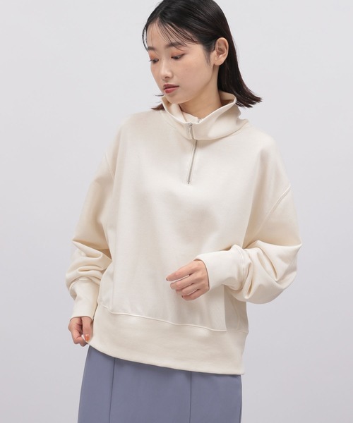 LAKOLE（ラコレ）の「ZIPカラーボリュームプルオーバー / 165997（スウェット・レディース・ホワイト/サンドグレー/ブラック/ブラウン・SMALL/MEDIUM）」の2枚目の写真