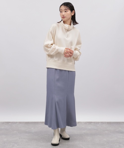 LAKOLE（ラコレ）の「ZIPカラーボリュームプルオーバー / 165997（スウェット・レディース・ホワイト/サンドグレー/ブラック/ブラウン・SMALL/MEDIUM）」の14枚目の写真