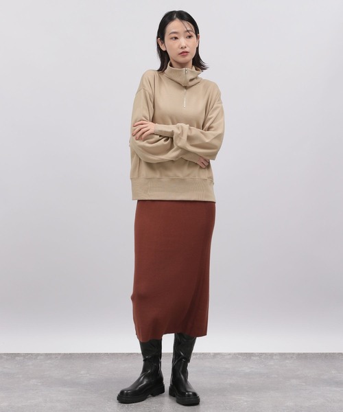 LAKOLE（ラコレ）の「ZIPカラーボリュームプルオーバー / 165997（スウェット・レディース・ホワイト/サンドグレー/ブラック/ブラウン・SMALL/MEDIUM）」の7枚目の写真