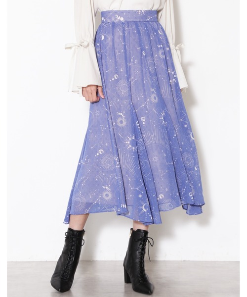 JILL STUART(ジルスチュアート)の「◆マロリースタースカート(スカート・レディース・ブルー/ブラック・2/0/4)」の2枚目の写真