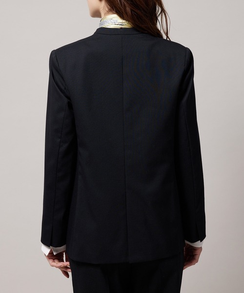 ROPE'(ロペ)の「【手洗い可能】ストレッチウールノーカラージャケット/セットアップ対応(ノーカラージャケット・レディース・ブラック/ベージュ・40/38/36)」の10枚目の写真