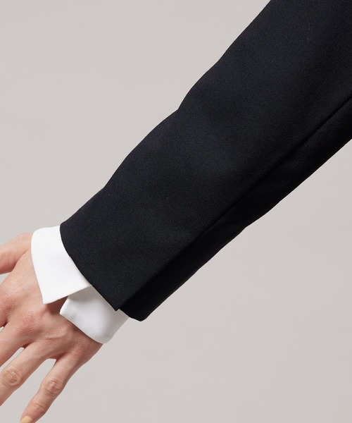 ROPE'(ロペ)の「【手洗い可能】ストレッチウールノーカラージャケット/セットアップ対応(ノーカラージャケット・レディース・ブラック/ベージュ・40/38/36)」の12枚目の写真