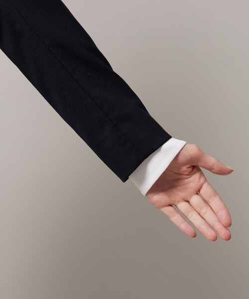 ROPE'(ロペ)の「【手洗い可能】ストレッチウールノーカラージャケット/セットアップ対応(ノーカラージャケット・レディース・ブラック/ベージュ・40/38/36)」の13枚目の写真