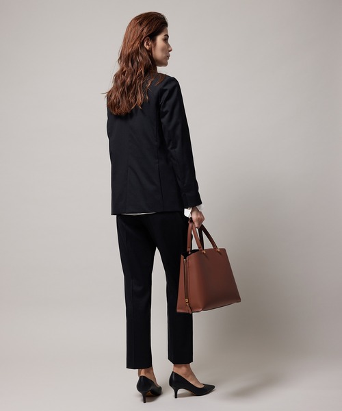 ROPE'(ロペ)の「【手洗い可能】ストレッチウールノーカラージャケット/セットアップ対応(ノーカラージャケット・レディース・ブラック/ベージュ・40/38/36)」の19枚目の写真