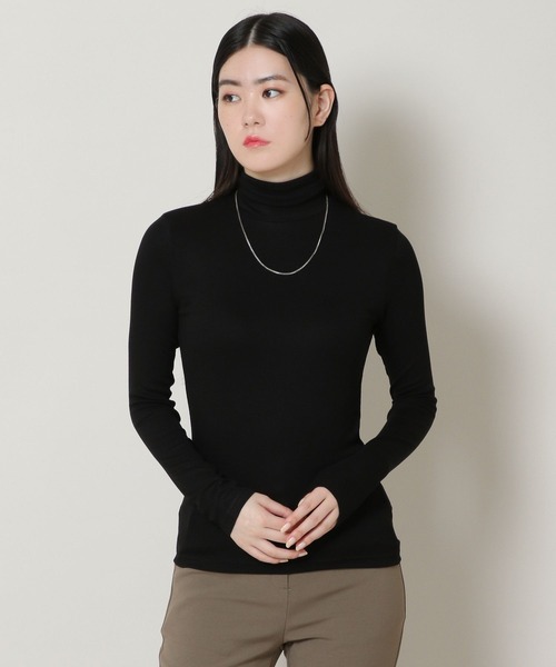 3.3 Field Trip (3.3フィールドトリップ)の「3.3 Field Trip/ソフトタートルネック 2169557(Tシャツ/カットソー・レディース・ブラック/カーキ/ピンク/アイボリー・FREE)」の8枚目の写真