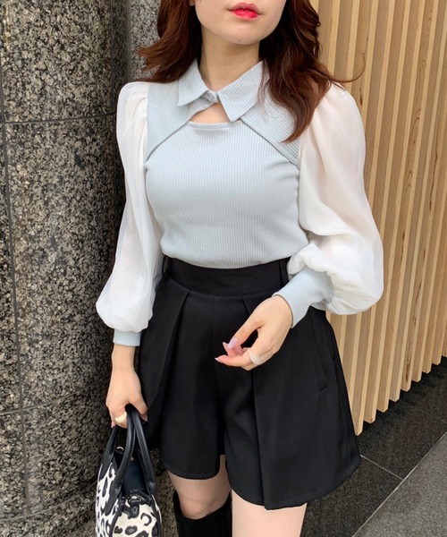 OLIVE des OLIVE（オリーブデオリーブ）の「プリーツショートパンツ