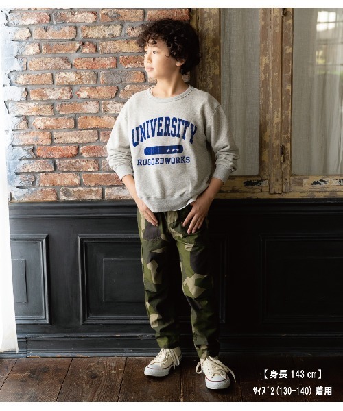 RUGGEDWORKS（ラゲッドワークス）の「《made in Japan》COLLEGE PT SWEAT（スウェット・キッズ・グレー/レッド・01/02/03/04）」の4枚目の写真