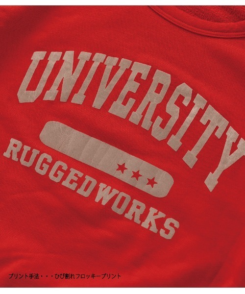 RUGGEDWORKS（ラゲッドワークス）の「《made in Japan》COLLEGE PT SWEAT（スウェット・キッズ・グレー/レッド・01/02/03/04）」の7枚目の写真
