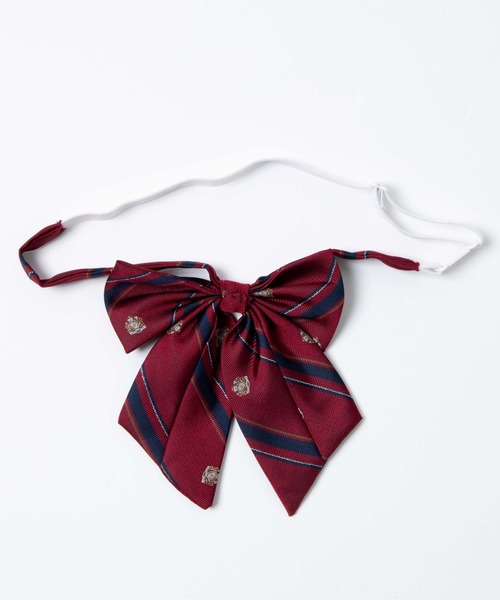 WEGO（ウィゴー）の「WEGO/エンブレム柄スクールリボン（ネクタイ・レディース・ネイビー/レッド/ピンク/グリーン・FREE）」の6枚目の写真