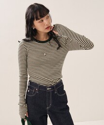 FREAK'S STORE | ウォッシャブルボーダークルーネックニット(ニット/セーター)