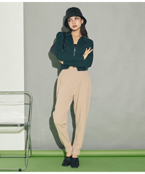 ANAP（アナップ）の「バックスリットジョガーパンツ（その他パンツ・レディース・ライトベージュ/アイボリー/ブラック・FREE）」の6枚目の写真