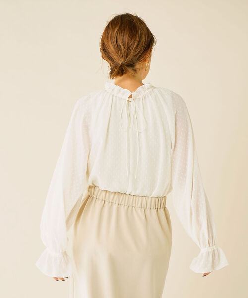 NOLLEY’S（ノーリーズ）の「2WAY衿フリルブラウス（シャツ/ブラウス・レディース・オフホワイト/ブラック・38）」の14枚目の写真