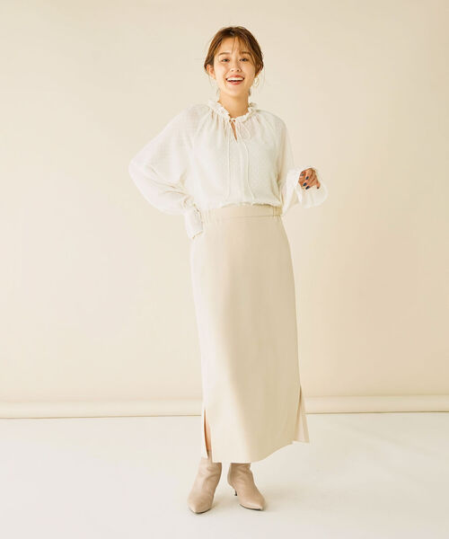 NOLLEY’S（ノーリーズ）の「2WAY衿フリルブラウス（シャツ/ブラウス・レディース・オフホワイト/ブラック・38）」の10枚目の写真