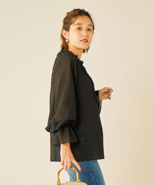 NOLLEY’S（ノーリーズ）の「2WAY衿フリルブラウス（シャツ/ブラウス・レディース・オフホワイト/ブラック・38）」の21枚目の写真