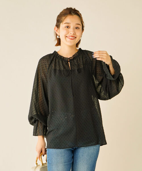 NOLLEY’S（ノーリーズ）の「2WAY衿フリルブラウス（シャツ/ブラウス・レディース・オフホワイト/ブラック・38）」の17枚目の写真