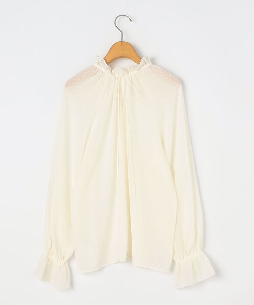 NOLLEY’S（ノーリーズ）の「2WAY衿フリルブラウス（シャツ/ブラウス・レディース・オフホワイト/ブラック・38）」の8枚目の写真