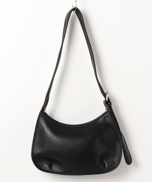 aimoha（アイモハ）の「シンプルショルダーバッグ（ショルダーバッグ・レディース・ブラック/オフホワイト/ブラウン・FREE）」の4枚目の写真