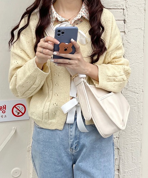 aimoha（アイモハ）の「シンプルショルダーバッグ（ショルダーバッグ・レディース・ブラック/オフホワイト/ブラウン・FREE）」の22枚目の写真