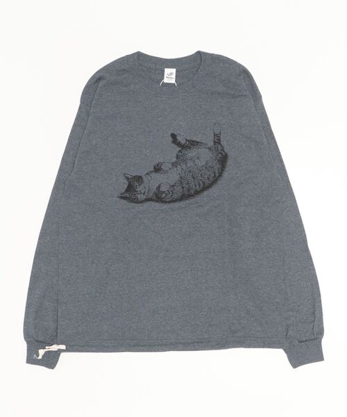 niche.(ニッチ)の「【niche】ニッチ sleeping cat L/S T-SHIRT(Tシャツ/カットソー・メンズ・ベージュ/グレー/ネイビー・X-LARGE/XX-LARGE/LARGE/MEDIUM)」の2枚目の写真