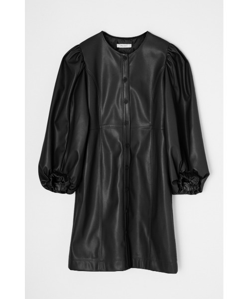 MOUSSY（マウジー）の「F/LEATHER MINI ドレス（ワンピース・レディース・ブラック/ライトベージュ/ライトカーキ・1/2）」の7枚目の写真