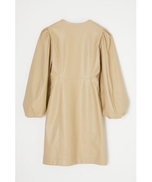 MOUSSY（マウジー）の「F/LEATHER MINI ドレス（ワンピース・レディース・ブラック/ライトベージュ/ライトカーキ・1/2）」の10枚目の写真