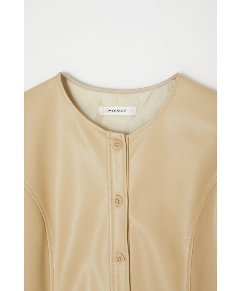 MOUSSY（マウジー）の「F/LEATHER MINI ドレス（ワンピース・レディース・ブラック/ライトベージュ/ライトカーキ・1/2）」の11枚目の写真