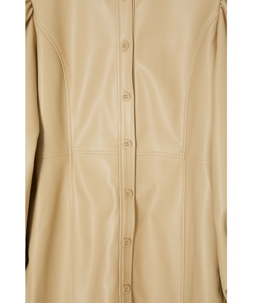 MOUSSY（マウジー）の「F/LEATHER MINI ドレス（ワンピース・レディース・ブラック/ライトベージュ/ライトカーキ・1/2）」の13枚目の写真