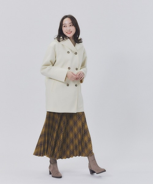 HONEYSUCKLE ROSE(ハニーサックルローズ)の「【HONEYSUCKLE ROSE】フードミドルコート(ダウンジャケット/コート・レディース・ネイビー/オフホワイト・M/L)」の20枚目の写真
