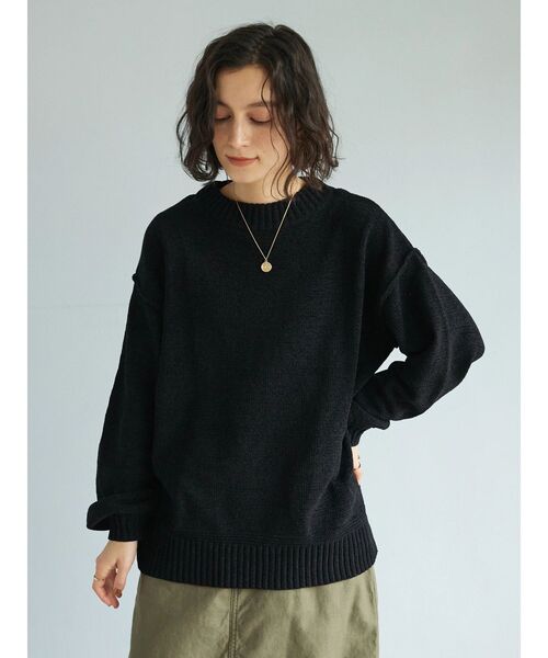 CRAFT STANDARD BOUTIQUE(クラフトスタンダードブティック)の「モールニットハイネックプルオーバー(ニット/セーター・レディース・オレンジ/マスタード/ブラウン/グリーン/ライトグリーン/ブラック/アイボリー/グレイッシュベージュ/チャコールグレー・FREE)」の13枚目の写真