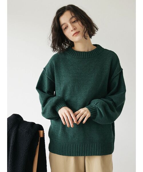 CRAFT STANDARD BOUTIQUE(クラフトスタンダードブティック)の「モールニットハイネックプルオーバー(ニット/セーター・レディース・オレンジ/マスタード/ブラウン/グリーン/ライトグリーン/ブラック/アイボリー/グレイッシュベージュ/チャコールグレー・FREE)」の16枚目の写真