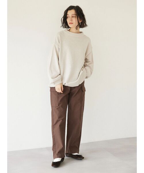 CRAFT STANDARD BOUTIQUE(クラフトスタンダードブティック)の「モールニットハイネックプルオーバー(ニット/セーター・レディース・オレンジ/マスタード/ブラウン/グリーン/ライトグリーン/ブラック/アイボリー/グレイッシュベージュ/チャコールグレー・FREE)」の20枚目の写真