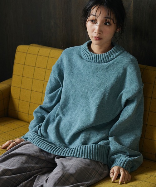 CRAFT STANDARD BOUTIQUE(クラフトスタンダードブティック)の「モールニットハイネックプルオーバー(ニット/セーター・レディース・オレンジ/マスタード/ブラウン/グリーン/ライトグリーン/ブラック/アイボリー/グレイッシュベージュ/チャコールグレー・FREE)」の7枚目の写真