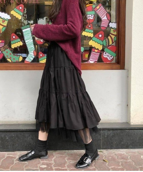 gossip!ロサンゼルス(ゴシップロサンゼルス)の「チュールティアードスカート(スカート・レディース・ホワイト/ブラック・FREE)」の18枚目の写真