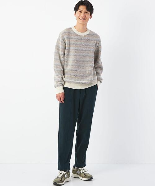 green label relaxing(グリーンレーベルリラクシング)の「town メランジドビー イージーパンツ -ストレッチ-(その他パンツ・メンズ・ダークグリーン/オフホワイト/ダークグレー・S/M/L/XL)」の7枚目の写真