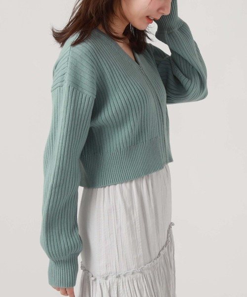 archives（アルシーヴ）の「フロントｚｉｐニットカーディガン（カーディガン/ボレロ・レディース・ブラック/オフホワイト/ブルー/パープル・MEDIUM）」の22枚目の写真