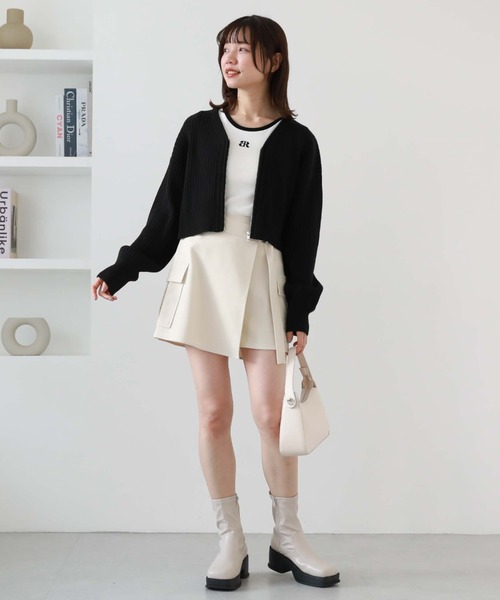 archives（アルシーヴ）の「フロントｚｉｐニットカーディガン（カーディガン/ボレロ・レディース・ブラック/オフホワイト/ブルー/パープル・MEDIUM）」の11枚目の写真