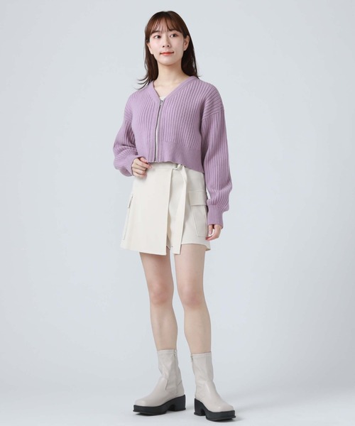 archives（アルシーヴ）の「フロントｚｉｐニットカーディガン（カーディガン/ボレロ・レディース・ブラック/オフホワイト/ブルー/パープル・MEDIUM）」の15枚目の写真