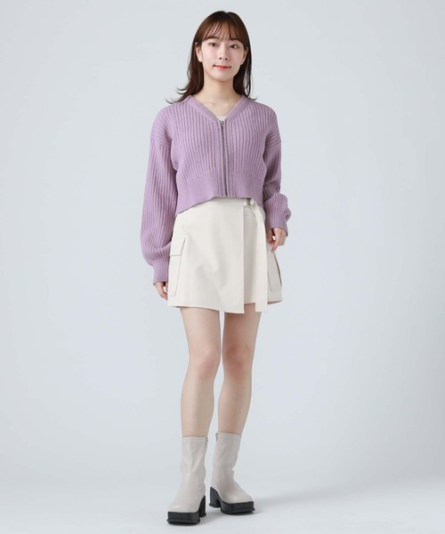 archives（アルシーヴ）の「フロントｚｉｐニットカーディガン（カーディガン/ボレロ・レディース・ブラック/オフホワイト/ブルー/パープル・MEDIUM）」の16枚目の写真