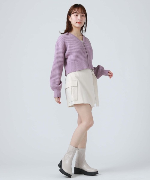 archives（アルシーヴ）の「フロントｚｉｐニットカーディガン（カーディガン/ボレロ・レディース・ブラック/オフホワイト/ブルー/パープル・MEDIUM）」の17枚目の写真