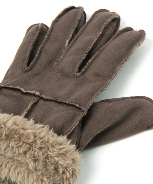 BAYFLOW(ベイフロー)の「フェイクムートングローブ(手袋・レディース・ベージュ/モカ・FREE)」の6枚目の写真