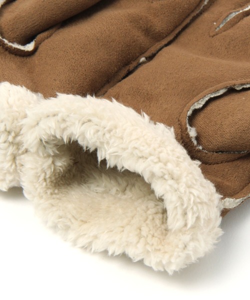 BAYFLOW(ベイフロー)の「フェイクムートングローブ(手袋・レディース・ベージュ/モカ・FREE)」の7枚目の写真