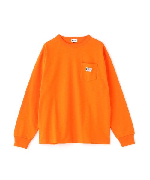 schott（ショット）の「Schott/ショット/LS WORK LABEL POCKET T-SHIRT/ワークラベル ポケットロンT（Tシャツ/カットソー・メンズ・ブラック/ホワイト/ベージュ/オレンジ/その他11・2XL/M/L/XL）」の5枚目の写真