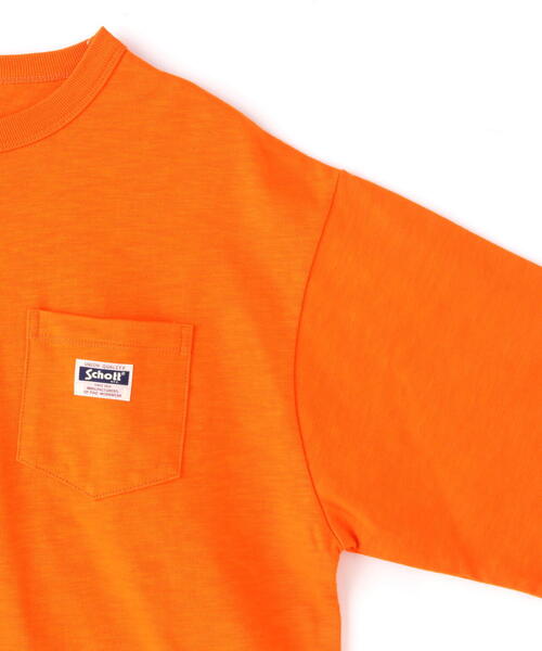 Schott ショット WORK LABEL POCKET ロングTシャツ 長袖Tシャツ Schott N.Y.C (ショット) ロングスリーブ ワーク レーベル