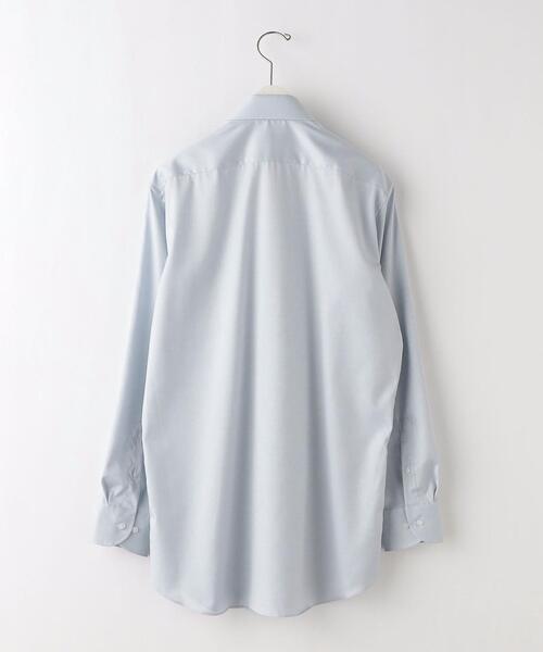 green label relaxing（グリーンレーベルリラクシング）の「コットン ヘリンボーン スリム ショートワイドカラー ドレスシャツ -イージーアイロン-（ビジネスシャツ・メンズ・ホワイト/ライトグレー/ライトブルー・40cm/43cm/38cm/39cm/42cm/41cm/37cm）」の18枚目の写真